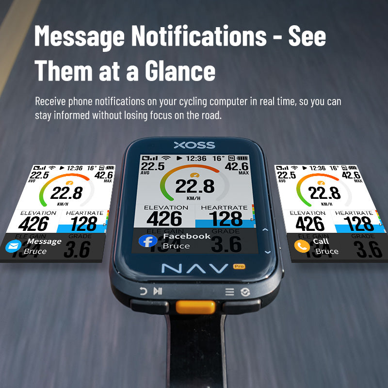 XOSS NAV Pro Touch-screen Bike Computer Navigation Cycling Computer Global Colorful Map Wireless Cycling Computer Offline Route - XOSS.CO