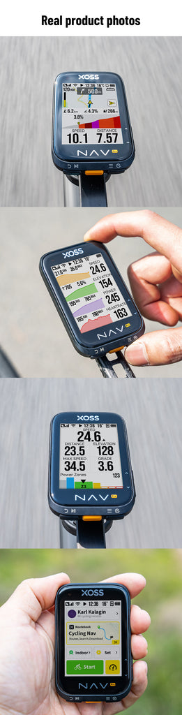 XOSS NAV Pro Touch-screen Bike Computer Navigation Cycling Computer Global Colorful Map Wireless Cycling Computer Offline Route - XOSS.CO
