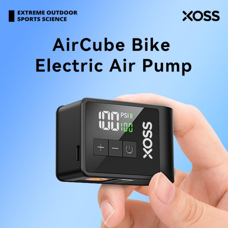 XOSS AirCube Electric Bike Pump 120PSI Mini Portable Air Pump Rechargeable Air Inflator Bike Accessories - XOSS.CO
