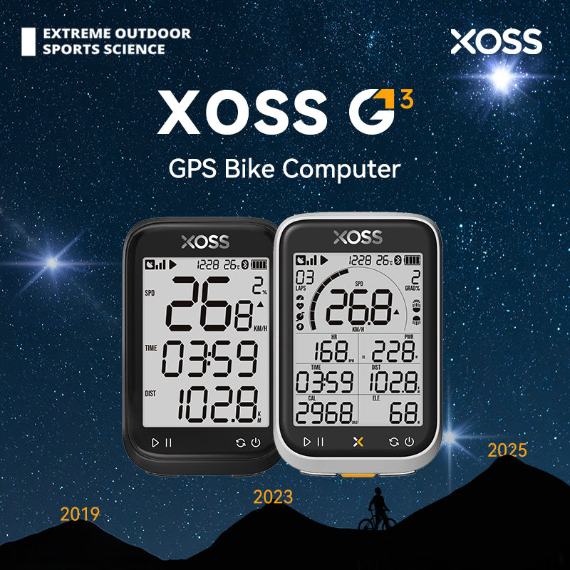 XOSS G/G+ Gen.3 GPS Bike Computer G3+ Power Meter Cadence Speed Bicycle Odometer G3 Plus Waterproof Lights Connection Cycling - XOSS.CO