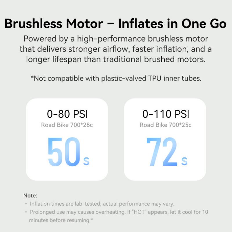 XOSS AirCube Electric Bike Pump 120PSI Mini Portable Air Pump Rechargeable Air Inflator Bike Accessories - XOSS.CO