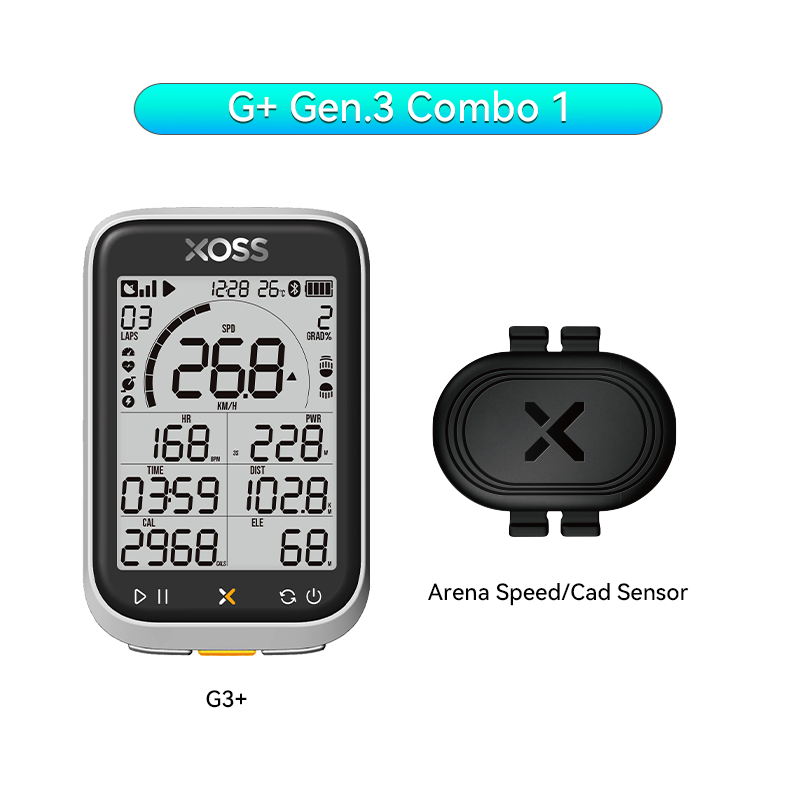 XOSS G/G+ Gen.3 GPS Bike Computer G3+ Power Meter Cadence Speed Bicycle Odometer G3 Plus Waterproof Lights Connection Cycling - XOSS.CO