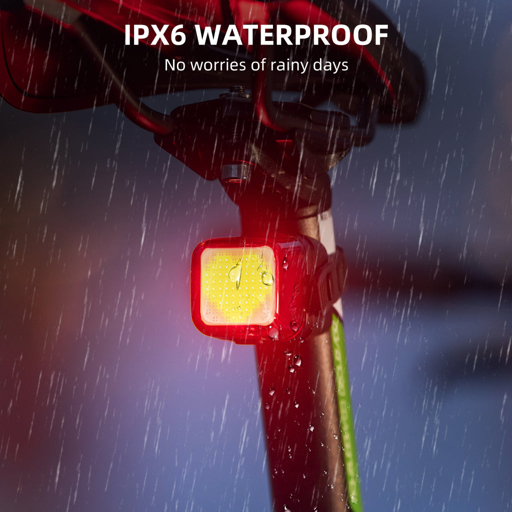 XOSS Nebula Smart Bike Tail Light, USB Rechargeable LED Bike Rear Light with Brake Sensor, Waterproof Bike Lights with Customized Patterns & Team Up with The Same Frequency Function for Night Riding - XOSS.CO
