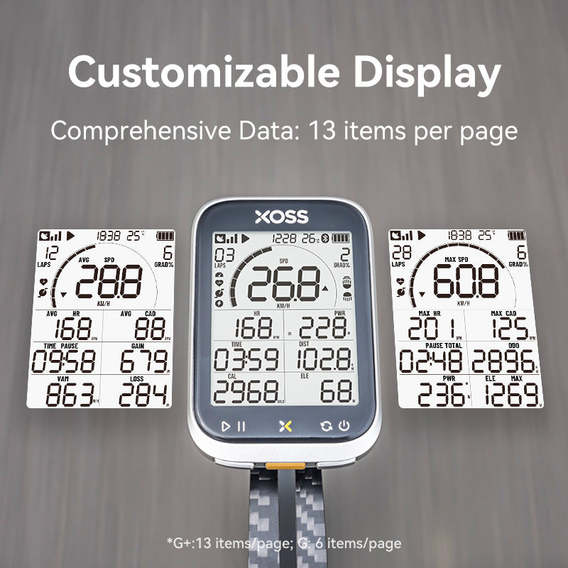 XOSS G/G+ Gen.3 GPS Bike Computer G3+ Power Meter Cadence Speed Bicycle Odometer G3 Plus Waterproof Lights Connection Cycling - XOSS.CO