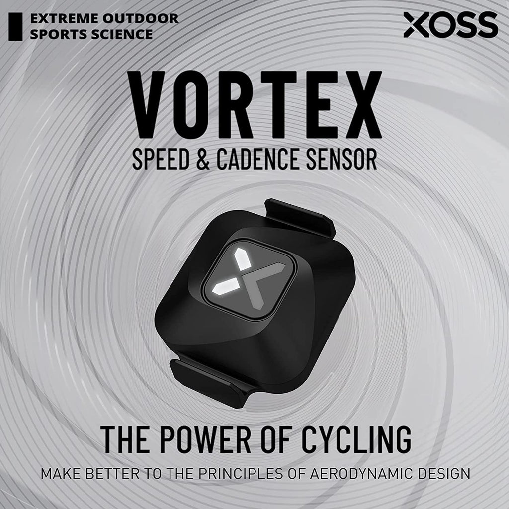 XOSS Bike Cadence and Speed Sensor Vortex Wireless IPX7 Waterproof - 300 Hours Dual Modes Bike Sensor ANT+/Bluetooth 4.0 Compatible for Cycling Computer - XOSS.CO