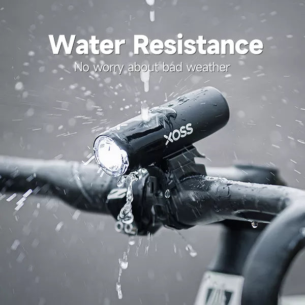 XOSS XL-400 Bike Headlight Waterproof USB Rechargeable Bicycle Front Light 400 LM Cycling LED Headlight 2000 mAh Flashlight MTB Handle Lamp - XOSS.CO